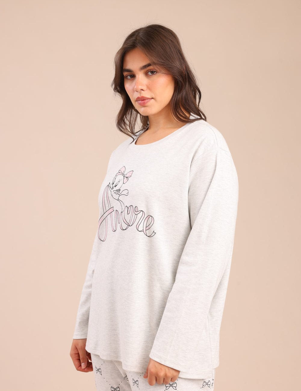 FOX פלאס נשים אחר פיג'מה ממותגת לוני טונס| PLUS SIZE פיג'מה ממותגת לוני טונס| PLUS SIZE