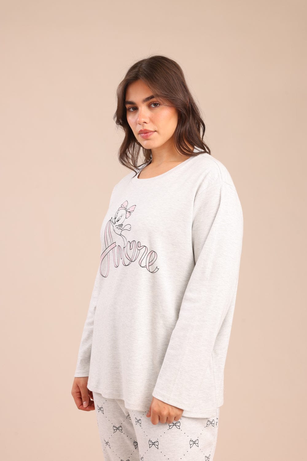 FOX פלאס נשים אחר פיג'מה ממותגת לוני טונס| PLUS SIZE פיג'מה ממותגת לוני טונס| PLUS SIZE