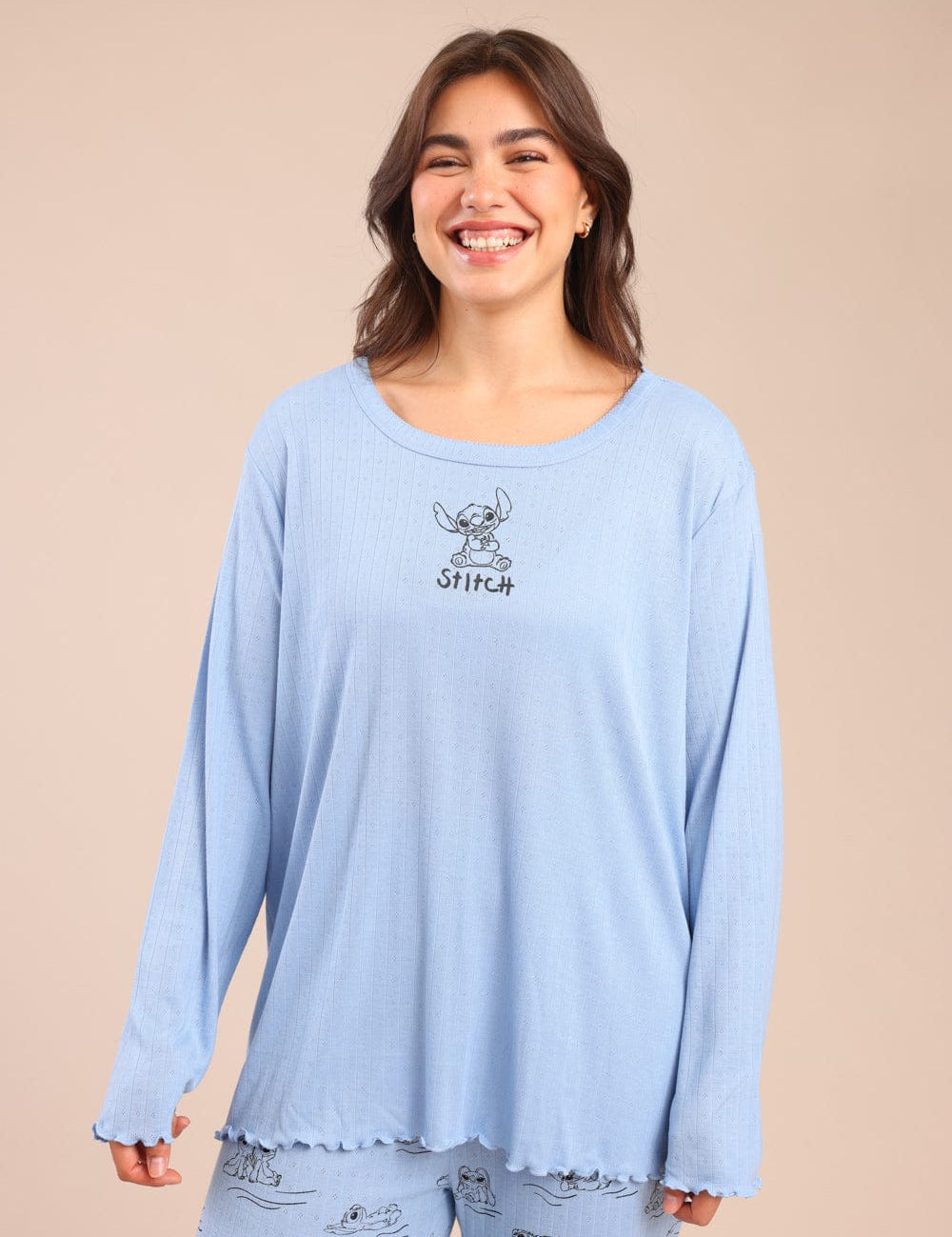 FOX פלאס נשים אחר פיג'מה ממותגת סטיץ'| PLUS SIZE פיג'מה ממותגת סטיץ'| PLUS SIZE