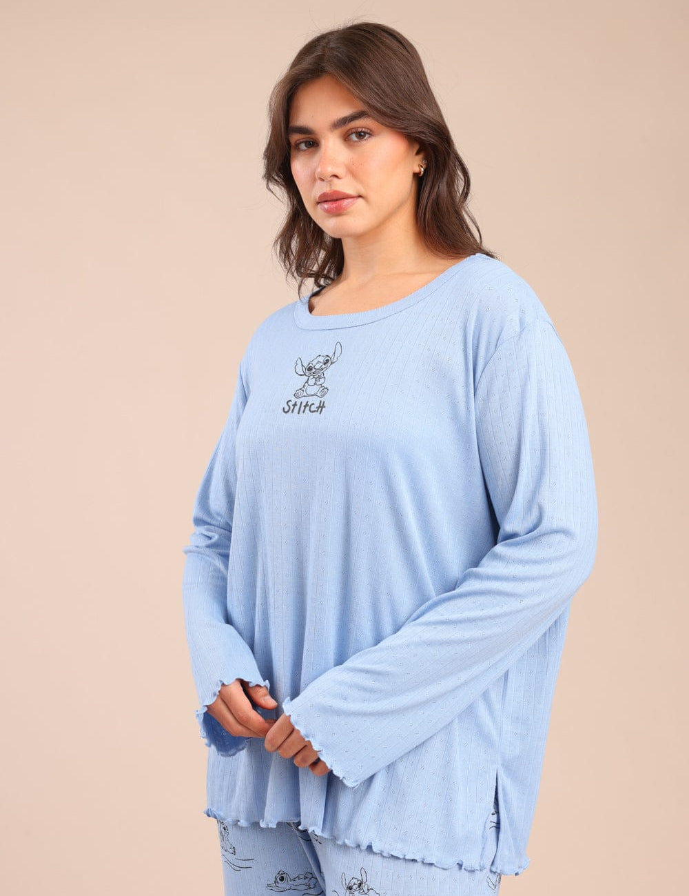 FOX פלאס נשים אחר פיג'מה ממותגת סטיץ'| PLUS SIZE פיג'מה ממותגת סטיץ'| PLUS SIZE