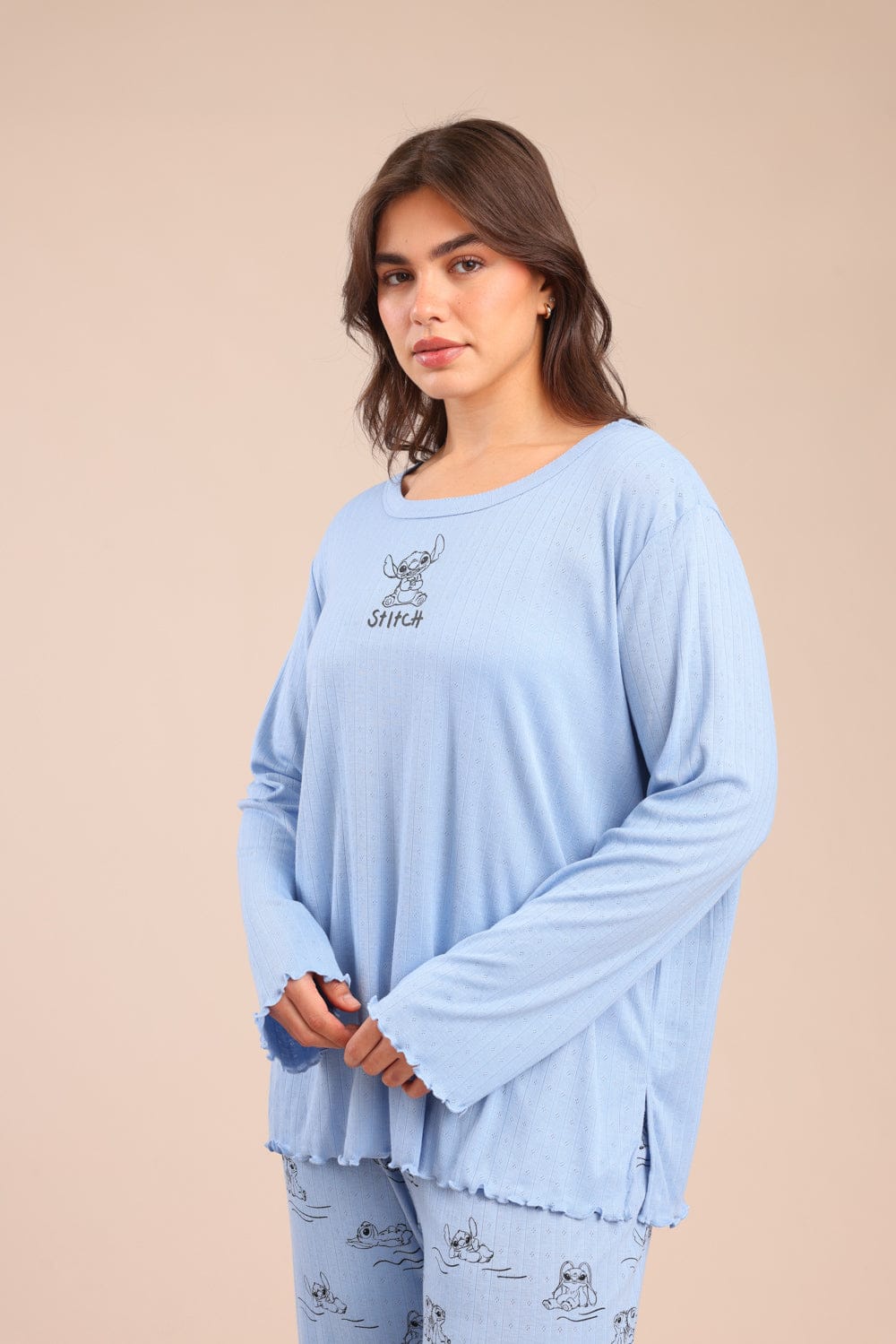 FOX פלאס נשים אחר פיג'מה ממותגת סטיץ'| PLUS SIZE פיג'מה ממותגת סטיץ'| PLUS SIZE