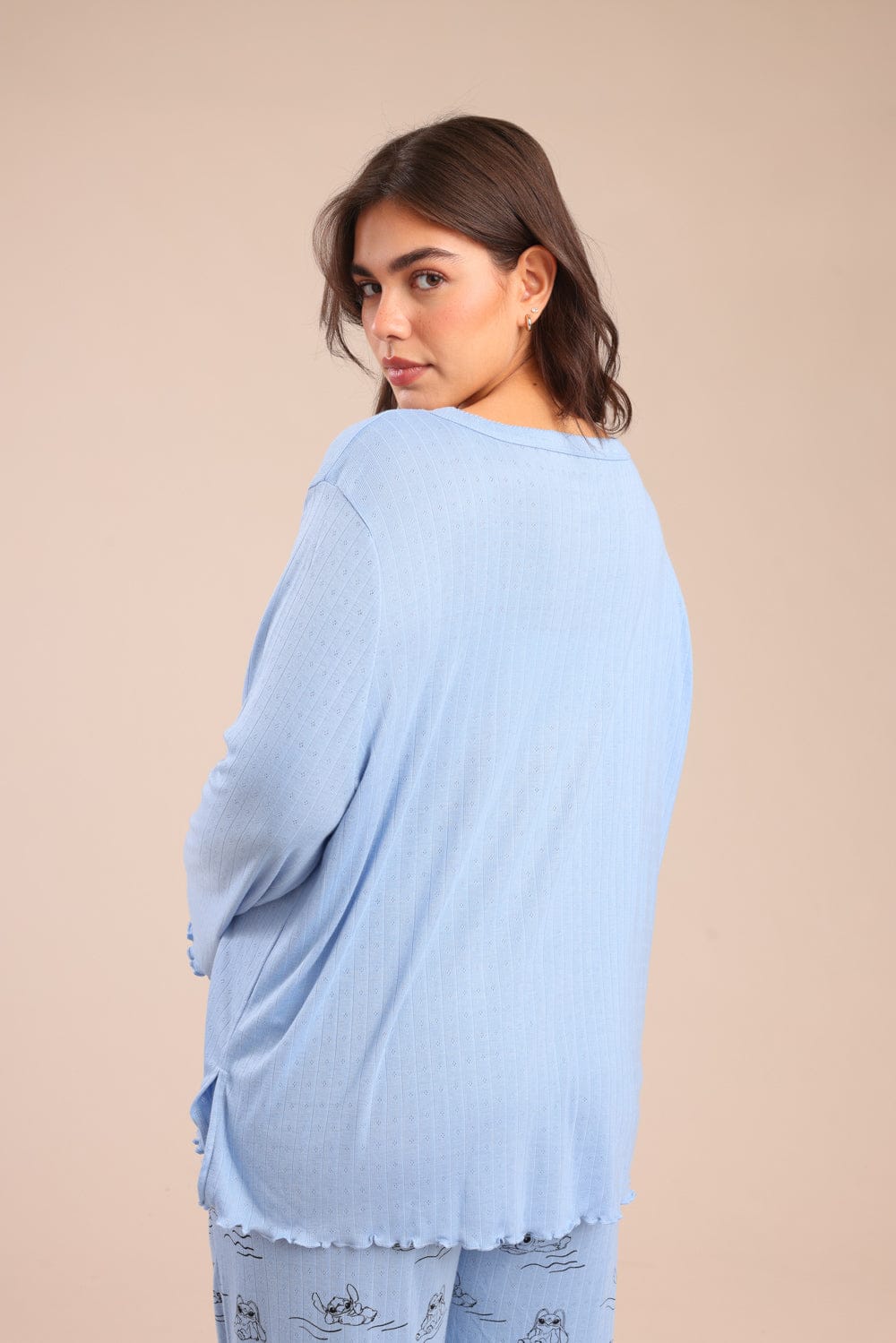 FOX פלאס נשים אחר פיג'מה ממותגת סטיץ'| PLUS SIZE פיג'מה ממותגת סטיץ'| PLUS SIZE