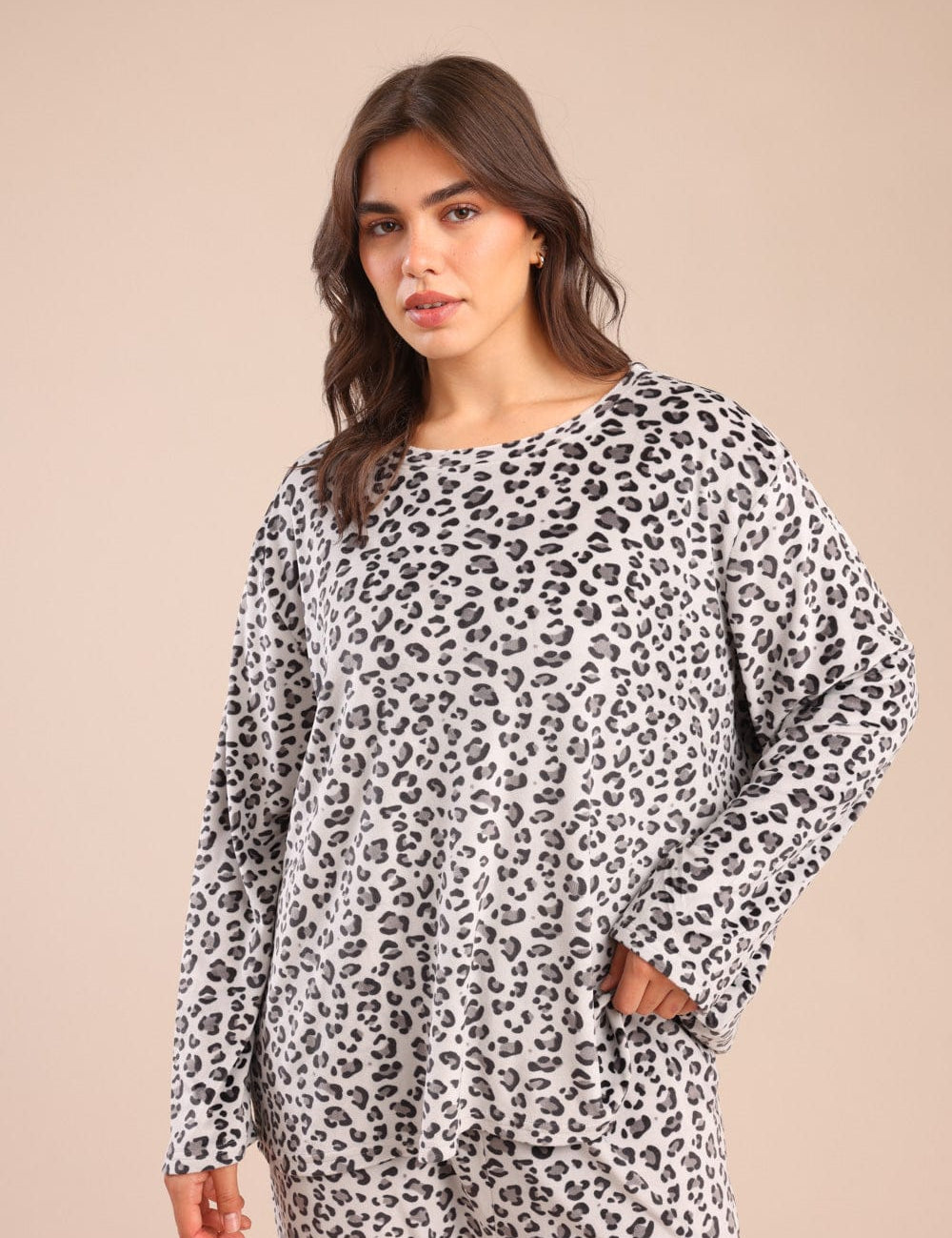 FOX פלאס נשים אחר פיג'מה עם הדפס| PLUS SIZE פיג'מה עם הדפס| PLUS SIZE