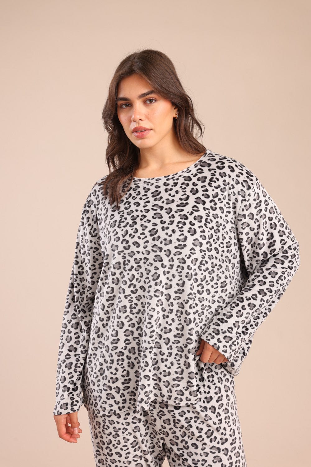 FOX פלאס נשים אחר פיג'מה עם הדפס| PLUS SIZE פיג'מה עם הדפס| PLUS SIZE