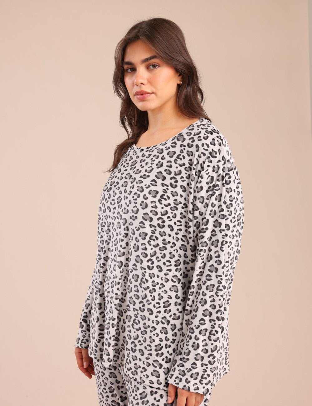 FOX פלאס נשים אחר פיג'מה עם הדפס| PLUS SIZE פיג'מה עם הדפס| PLUS SIZE