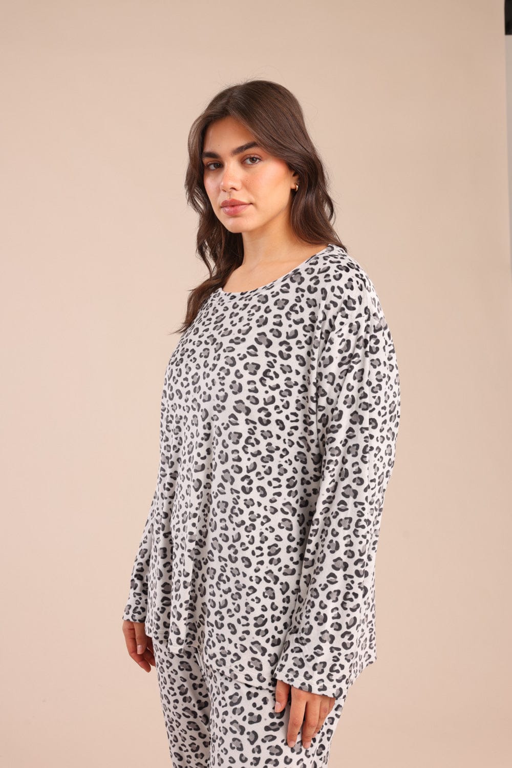 FOX פלאס נשים אחר פיג'מה עם הדפס| PLUS SIZE פיג'מה עם הדפס| PLUS SIZE