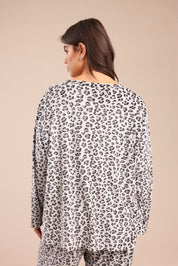 FOX פלאס נשים אחר פיג'מה עם הדפס| PLUS SIZE פיג'מה עם הדפס| PLUS SIZE