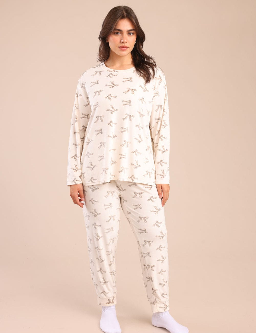 FOX פלאס נשים אחר פיג'מה עם הדפס | PLUS SIZE פיג'מה עם הדפס | PLUS SIZE