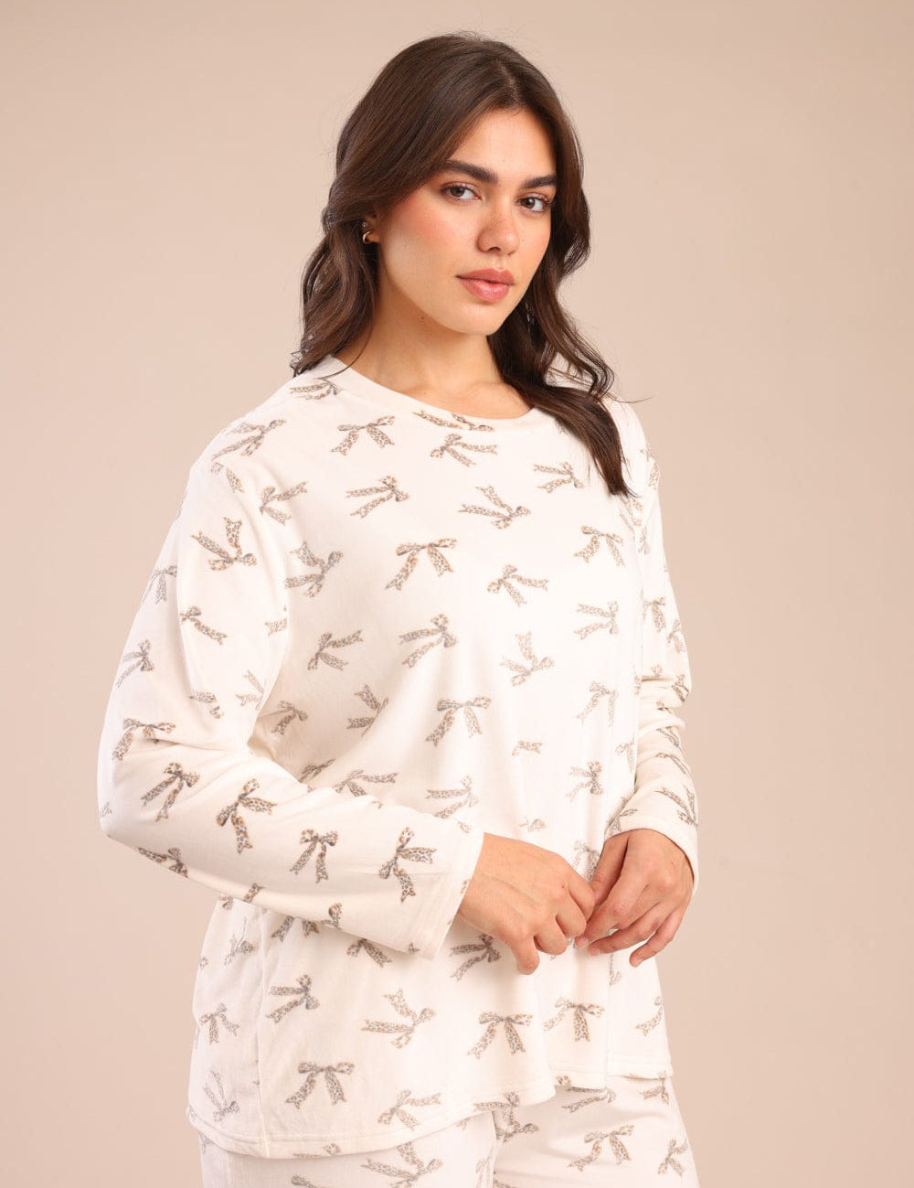 FOX פלאס נשים אחר פיג'מה עם הדפס | PLUS SIZE פיג'מה עם הדפס | PLUS SIZE