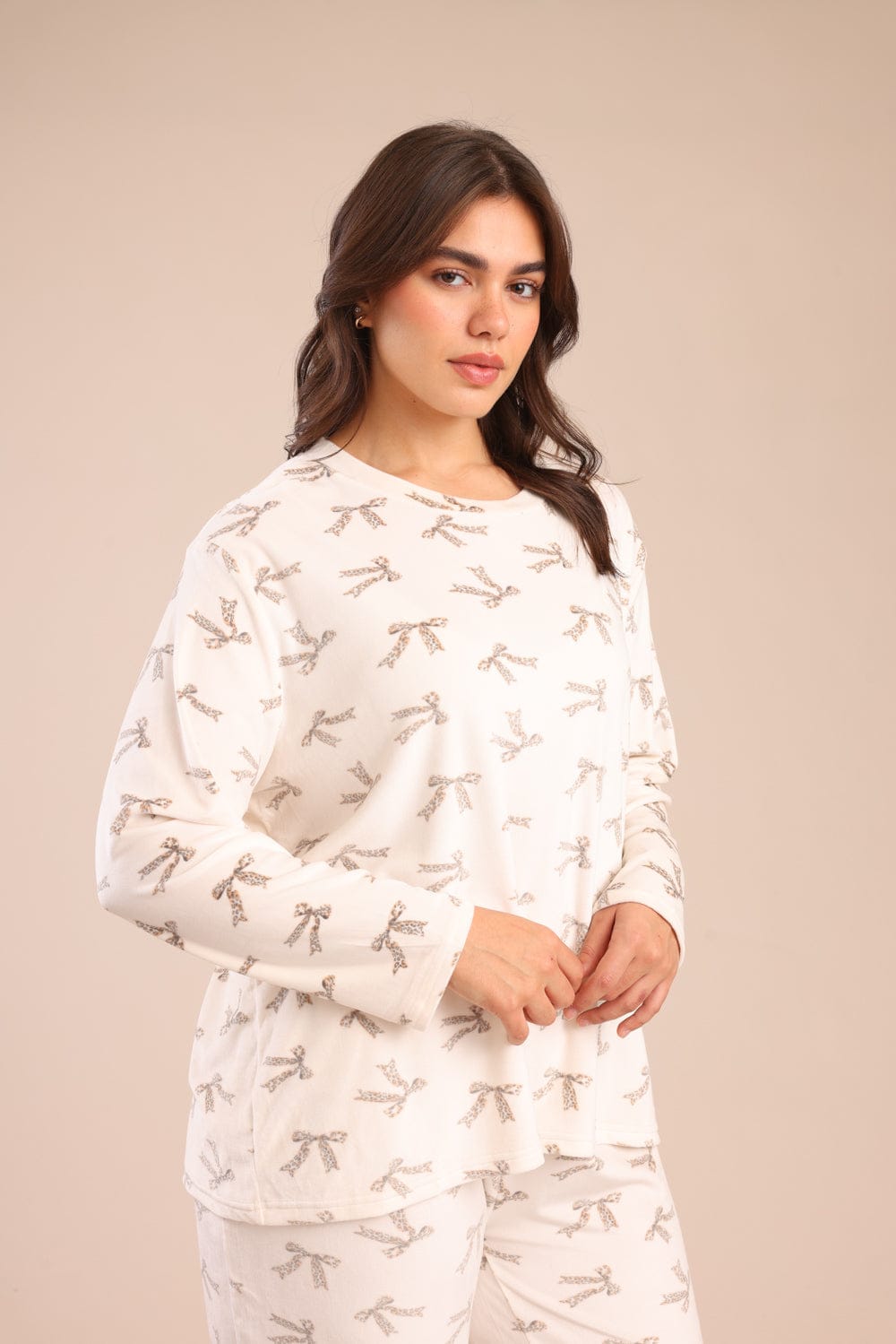 FOX פלאס נשים אחר פיג'מה עם הדפס | PLUS SIZE פיג'מה עם הדפס | PLUS SIZE