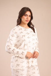 FOX פלאס נשים אחר פיג'מה עם הדפס | PLUS SIZE פיג'מה עם הדפס | PLUS SIZE