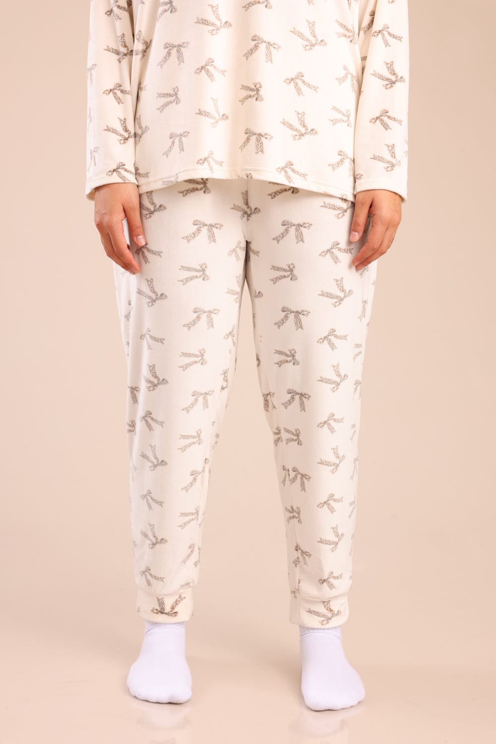 FOX פלאס נשים אחר פיג'מה עם הדפס | PLUS SIZE פיג'מה עם הדפס | PLUS SIZE