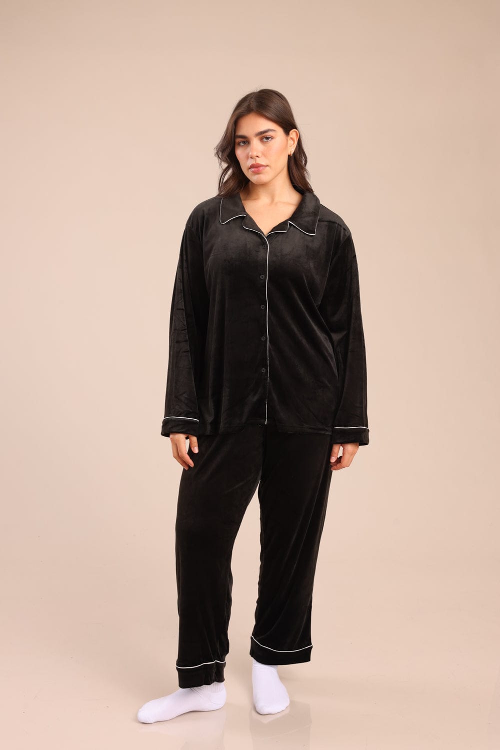 FOX פלאס נשים אחר פיג'מה קטיפה | PLUS SIZE פיג'מה קטיפה | PLUS SIZE