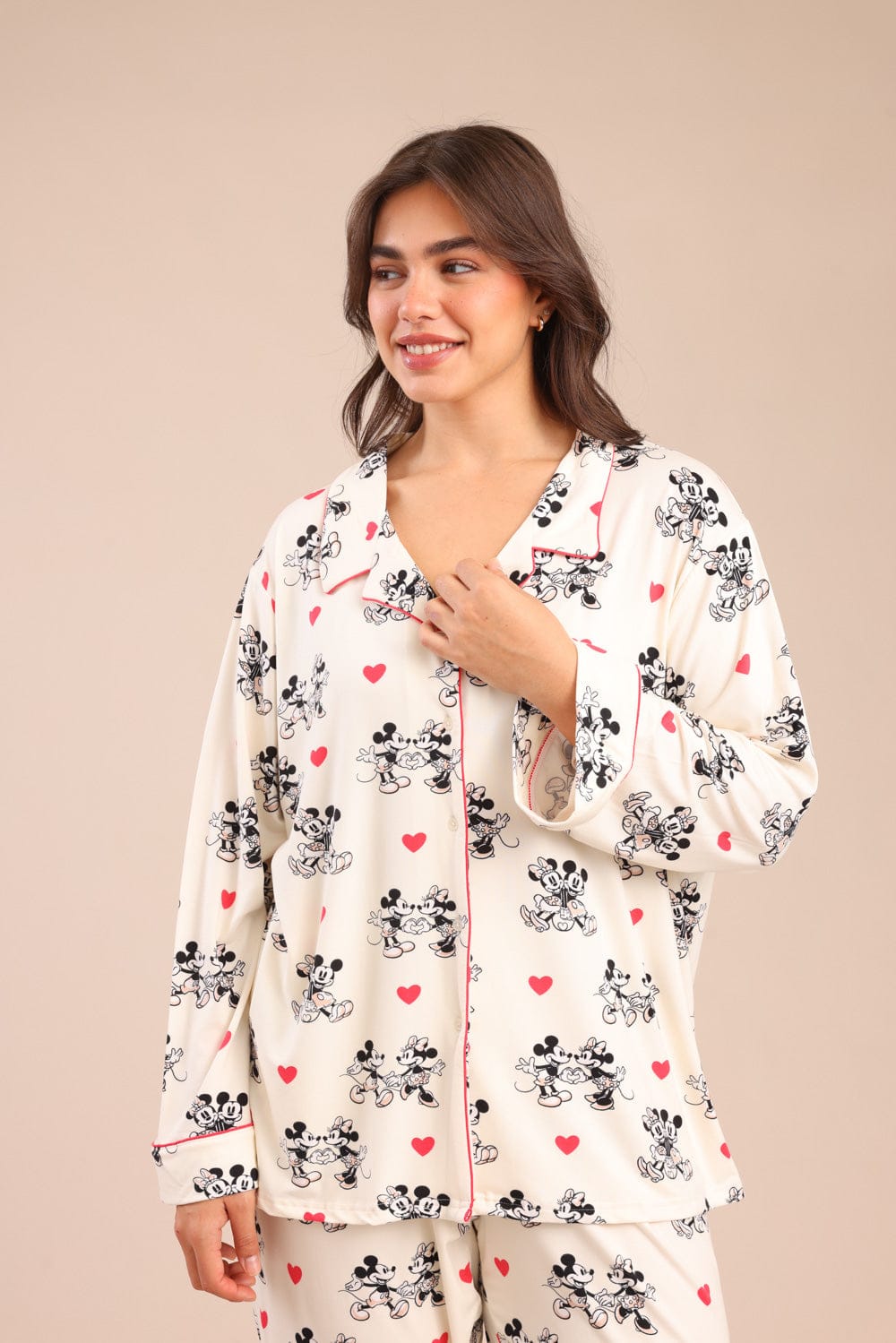 FOX פלאס נשים אחר פיג'מה ממותגת מיני&מיקי | PLUS SIZE פיג'מה ממותגת מיני&מיקי | PLUS SIZE