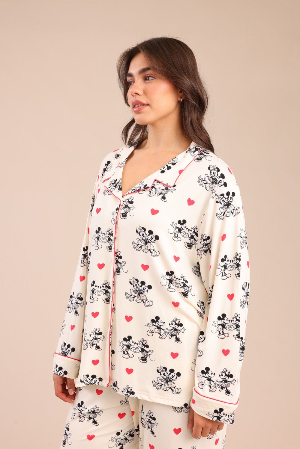 FOX פלאס נשים אחר פיג'מה ממותגת מיני&מיקי | PLUS SIZE פיג'מה ממותגת מיני&מיקי | PLUS SIZE