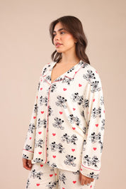 FOX פלאס נשים אחר פיג'מה ממותגת מיני&מיקי | PLUS SIZE פיג'מה ממותגת מיני&מיקי | PLUS SIZE