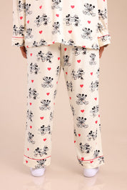 FOX פלאס נשים אחר פיג'מה ממותגת מיני&מיקי | PLUS SIZE פיג'מה ממותגת מיני&מיקי | PLUS SIZE