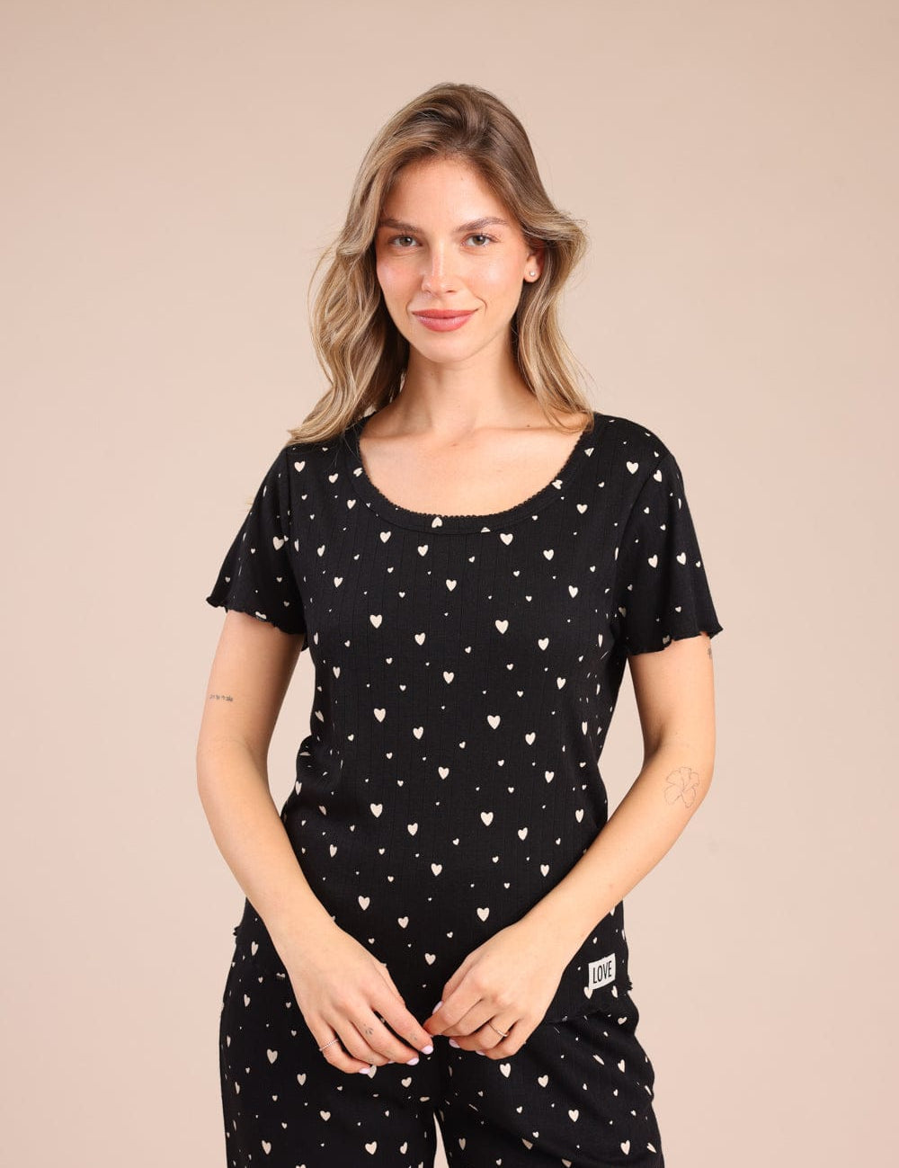 FOX נשים אחר פיג'מה עם הדפס פיג'מה עם הדפס