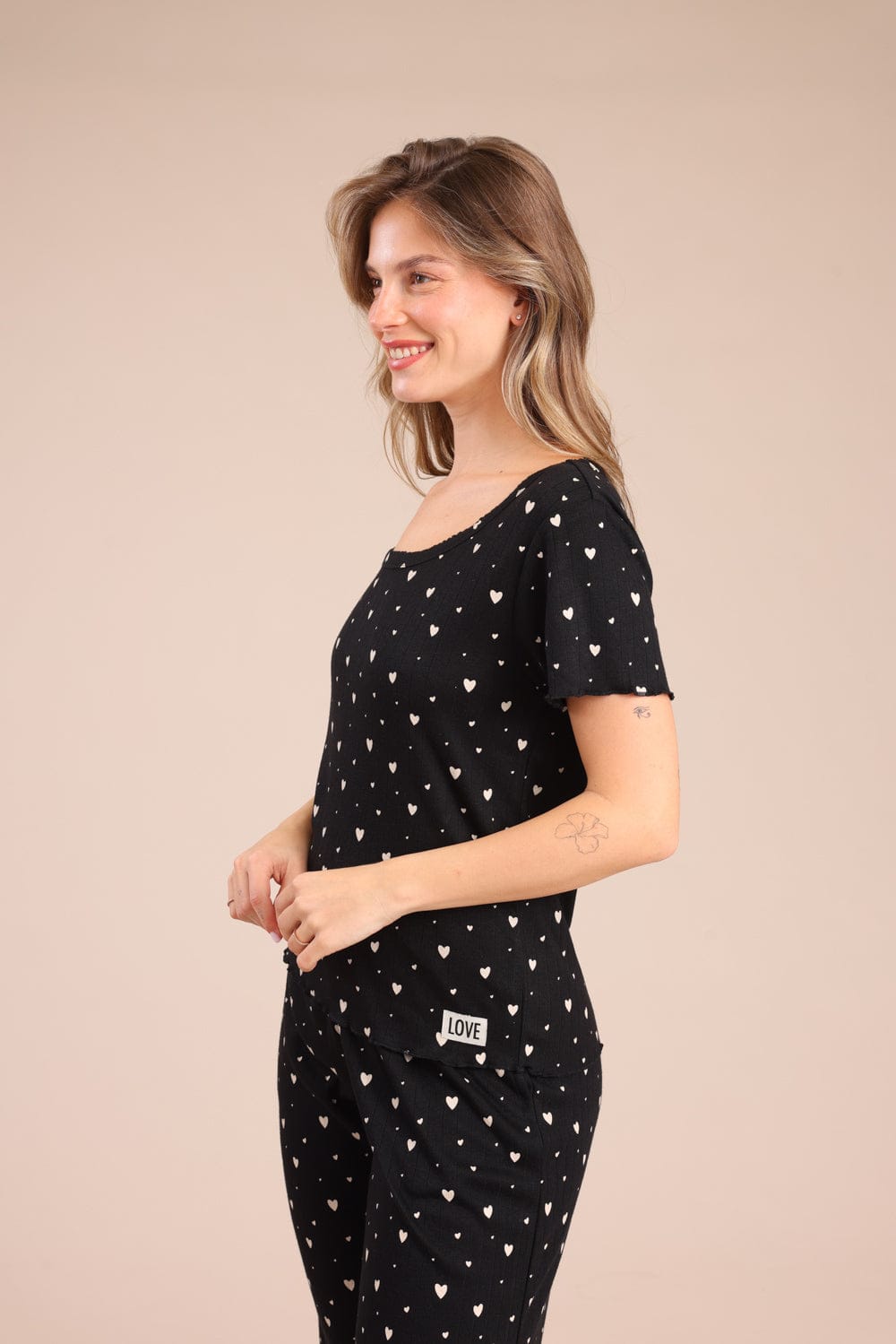 FOX נשים אחר פיג'מה עם הדפס פיג'מה עם הדפס