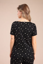 FOX נשים אחר פיג'מה עם הדפס פיג'מה עם הדפס