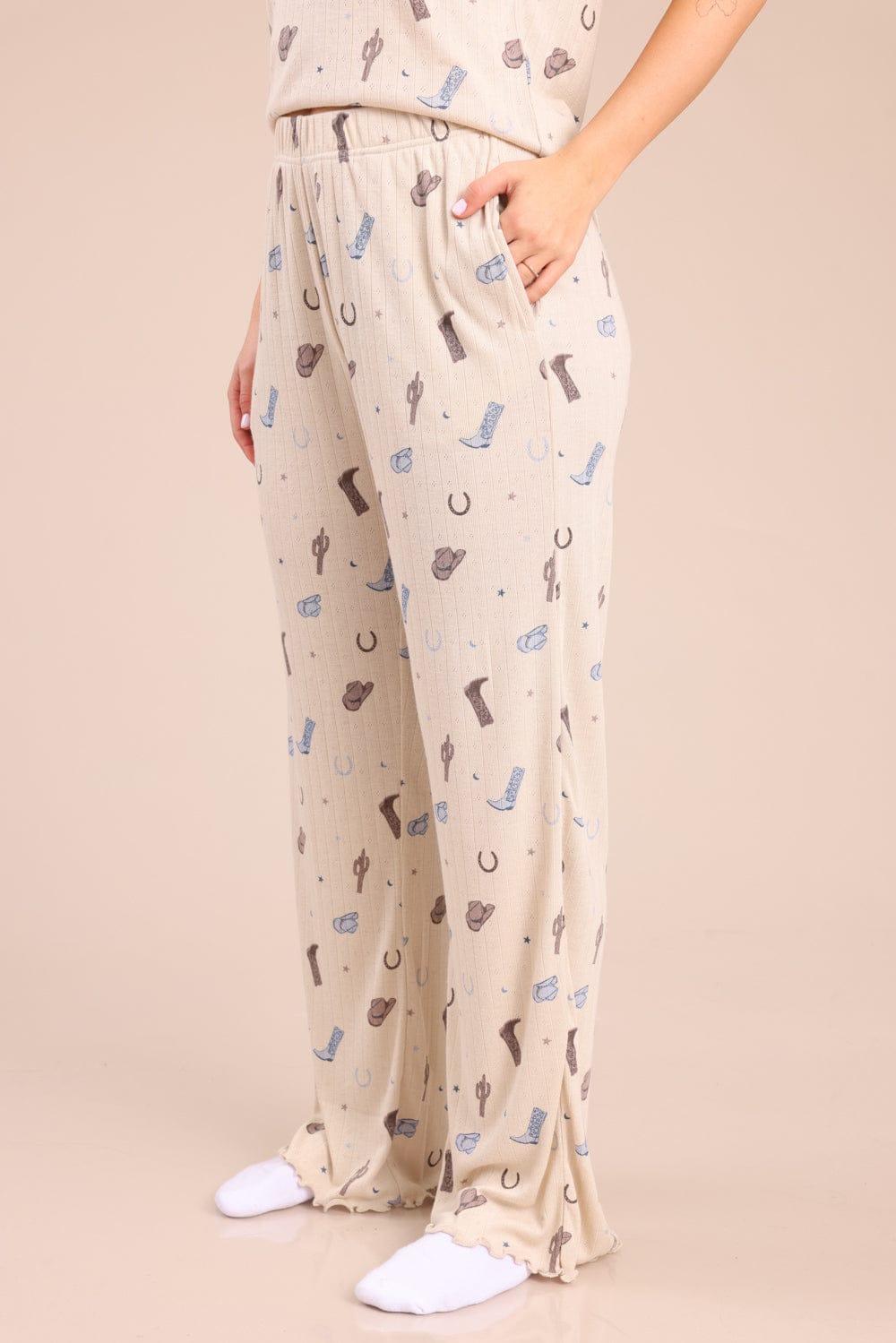 FOX נשים אחר פיג'מה עם הדפס פיג'מה עם הדפס