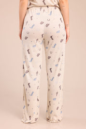 FOX נשים אחר פיג'מה עם הדפס פיג'מה עם הדפס