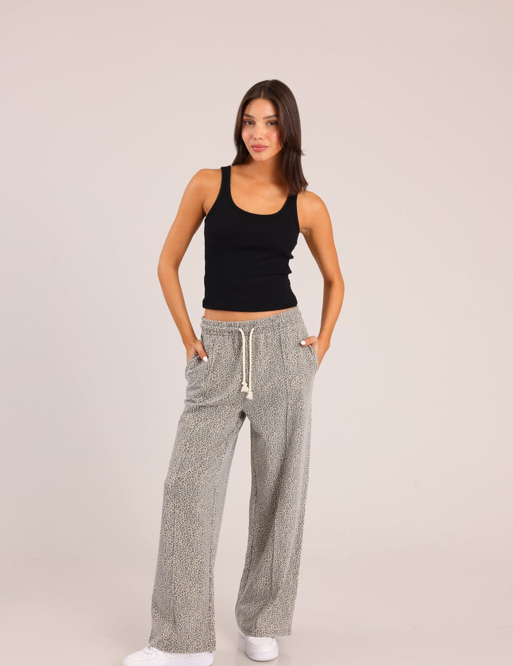 FOX נשים מכנסיים ארוכים מכנסי נשים אוברסייז מכנסי נשים אוברסייז