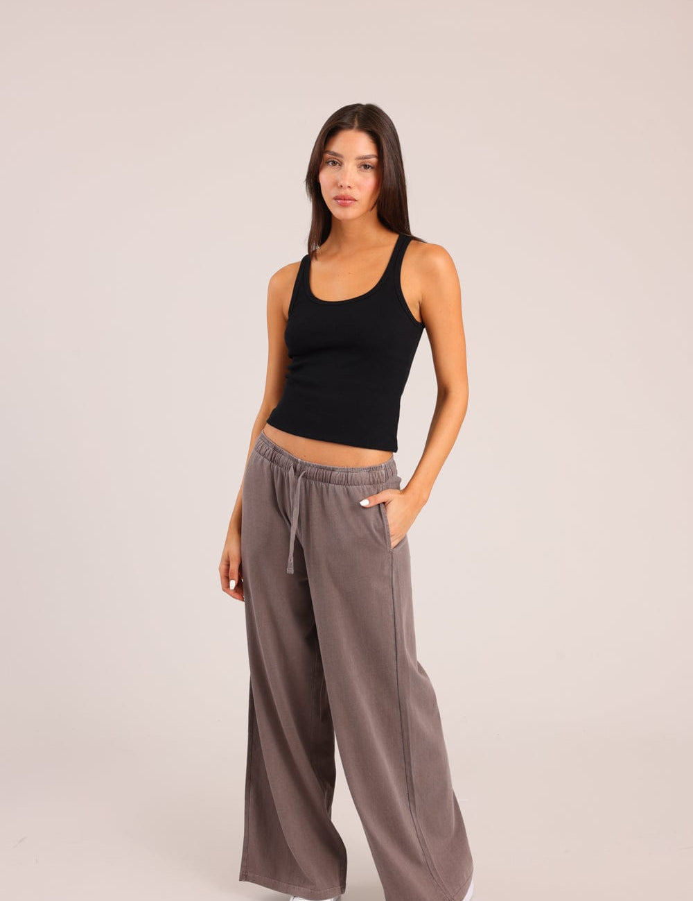 FOX נשים מכנסיים ארוכים מכנסי אוברסייז מכנסי אוברסייז