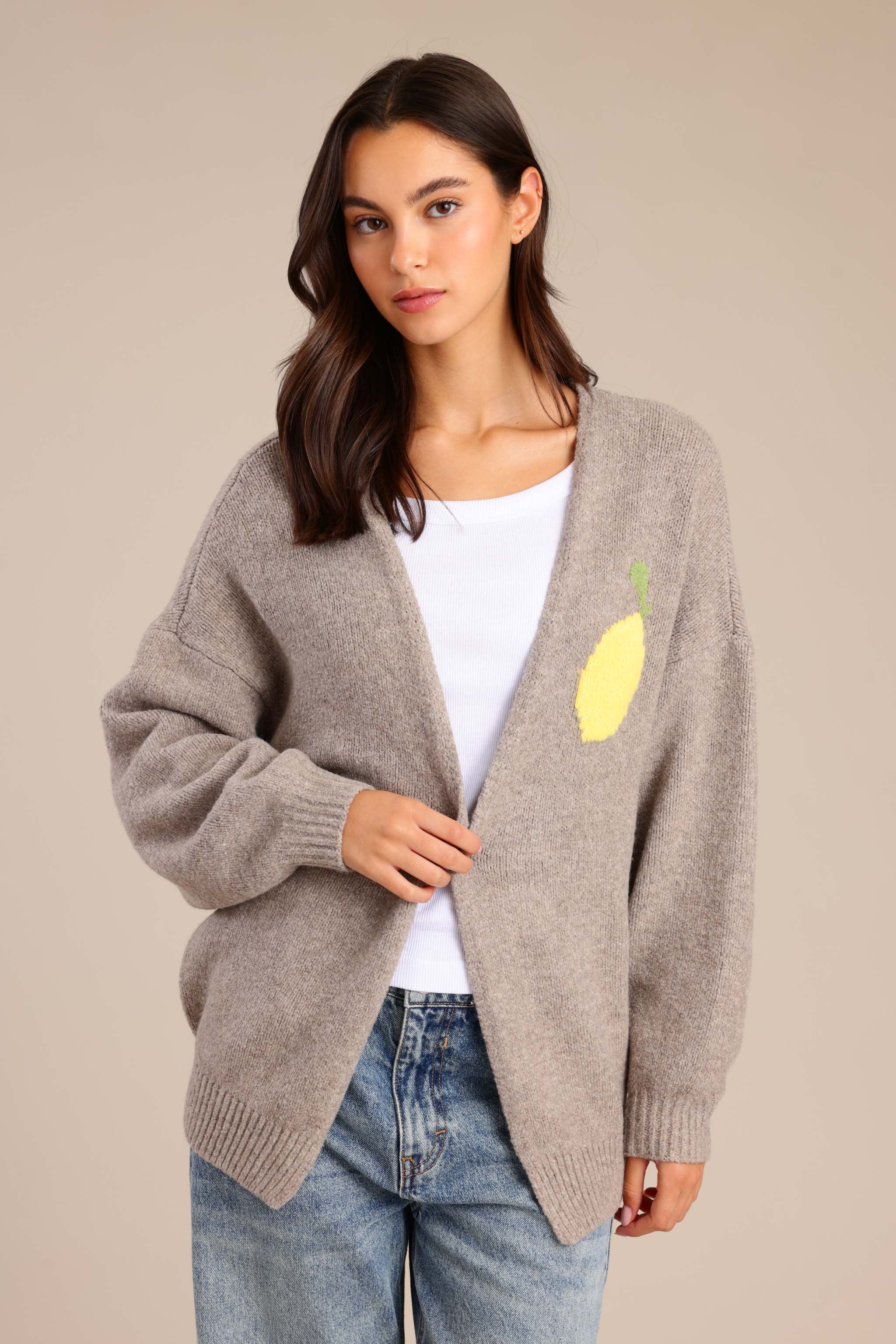 FOX נשים סריגים סריג קרדיגן סריג קרדיגן