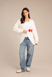 FOX נשים סריגים סריג קרדיגן סריג קרדיגן