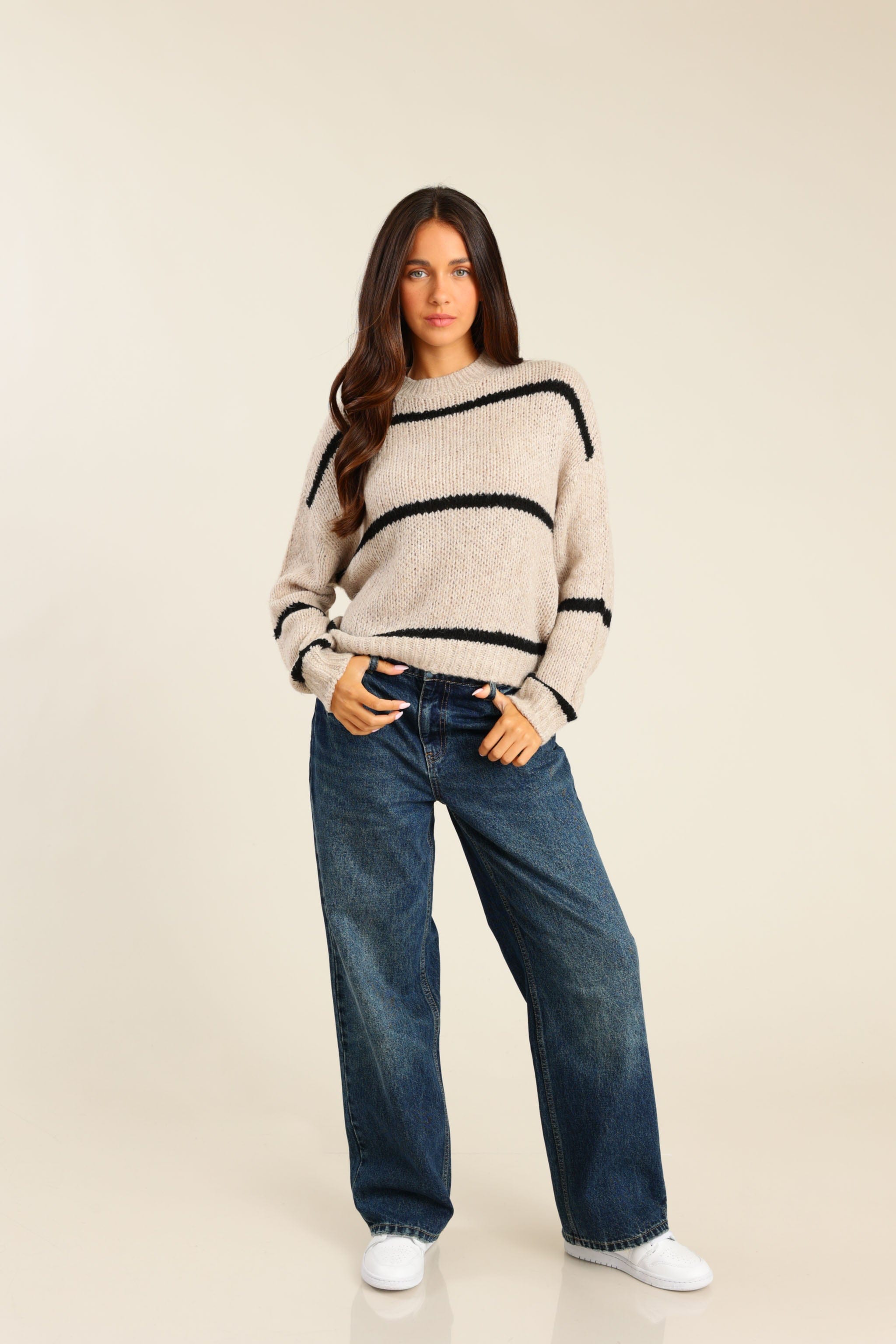 FOX נשים סריגים סריג סריג