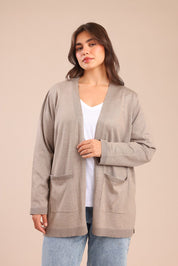 FOX פלאס נשים סריגים סריג קרדיגן| PLUS SIZE סריג קרדיגן| PLUS SIZE