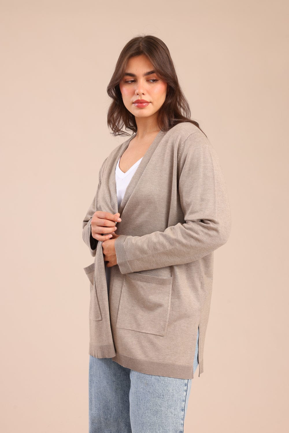 FOX פלאס נשים סריגים סריג קרדיגן| PLUS SIZE סריג קרדיגן| PLUS SIZE