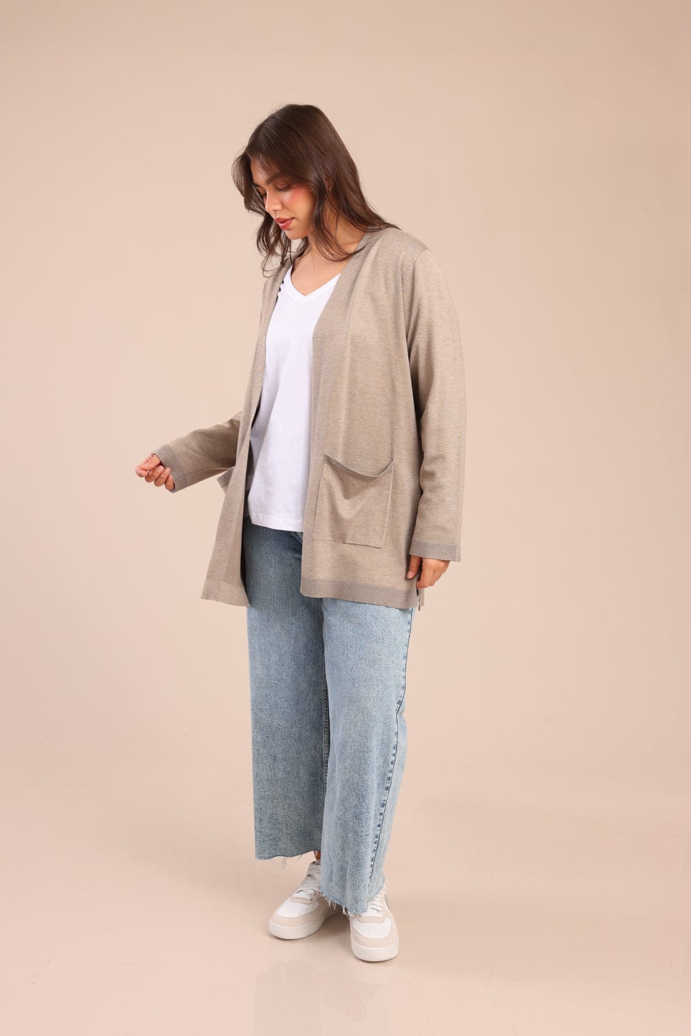 FOX פלאס נשים סריגים סריג קרדיגן| PLUS SIZE סריג קרדיגן| PLUS SIZE