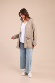 FOX פלאס נשים סריגים סריג קרדיגן| PLUS SIZE סריג קרדיגן| PLUS SIZE