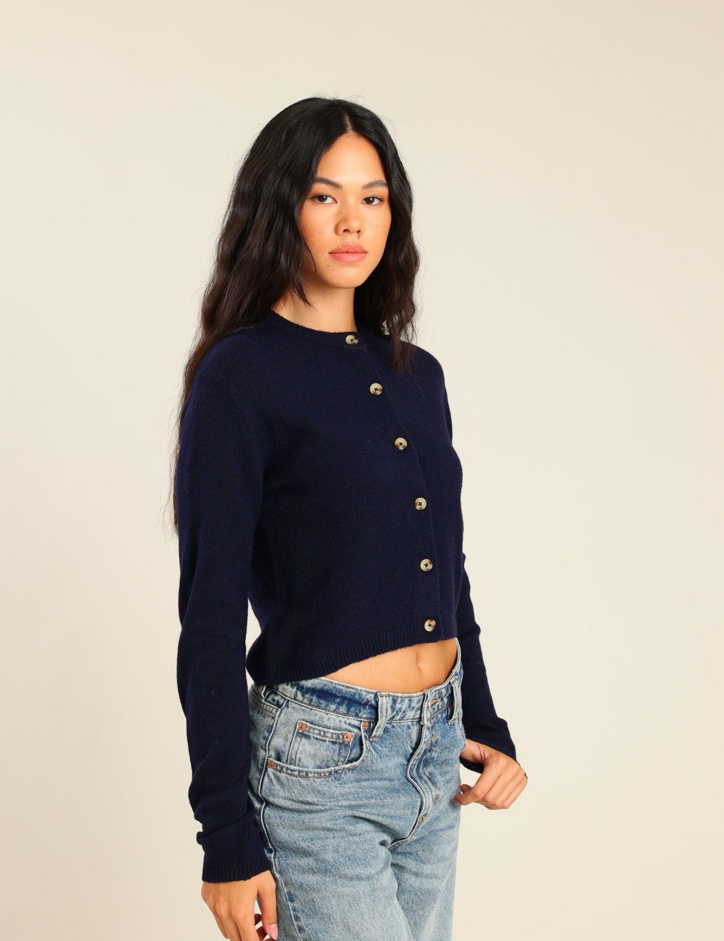 FOX נשים סריגים סריג קרדיגן סריג קרדיגן