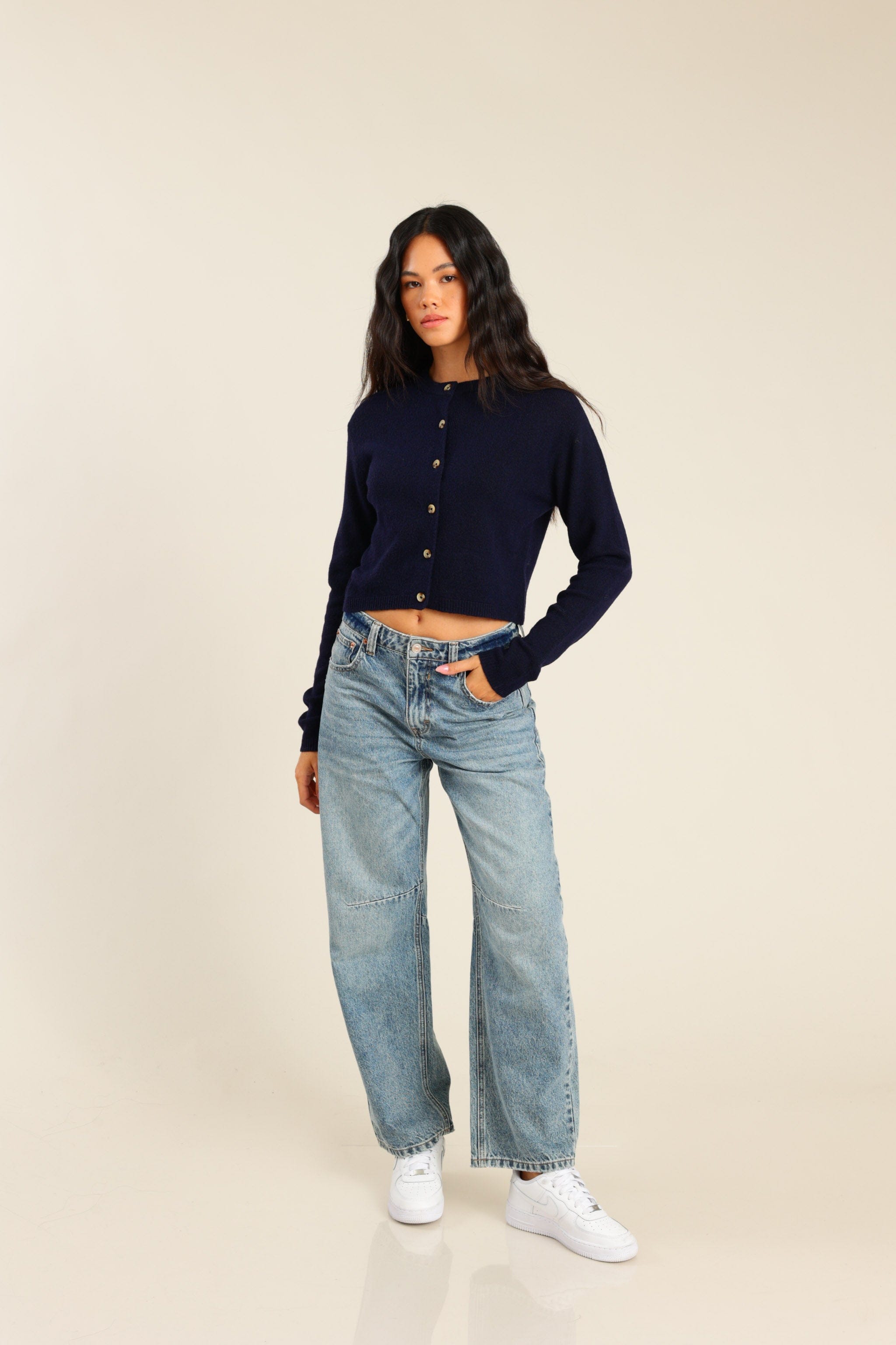 FOX נשים סריגים סריג קרדיגן סריג קרדיגן