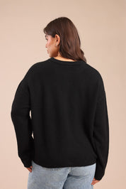 FOX פלאס נשים סריגים סריג קרדיגן | PLUS SIZE סריג קרדיגן | PLUS SIZE