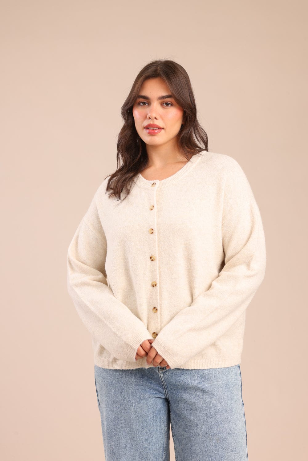 FOX פלאס נשים סריגים סריג קרדיגן | PLUS SIZE סריג קרדיגן | PLUS SIZE