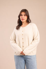 FOX פלאס נשים סריגים סריג קרדיגן | PLUS SIZE סריג קרדיגן | PLUS SIZE