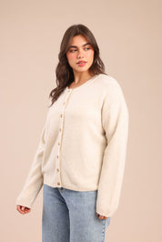 FOX פלאס נשים סריגים סריג קרדיגן | PLUS SIZE סריג קרדיגן | PLUS SIZE