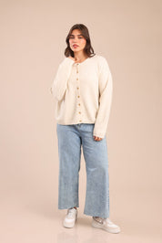 FOX פלאס נשים סריגים סריג קרדיגן | PLUS SIZE סריג קרדיגן | PLUS SIZE