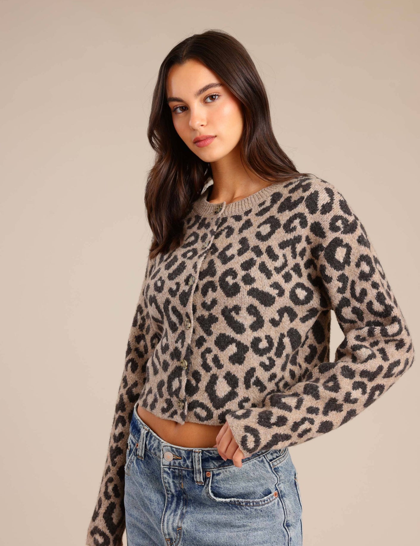 FOX נשים סריגים סריג קרדיגן סריג קרדיגן