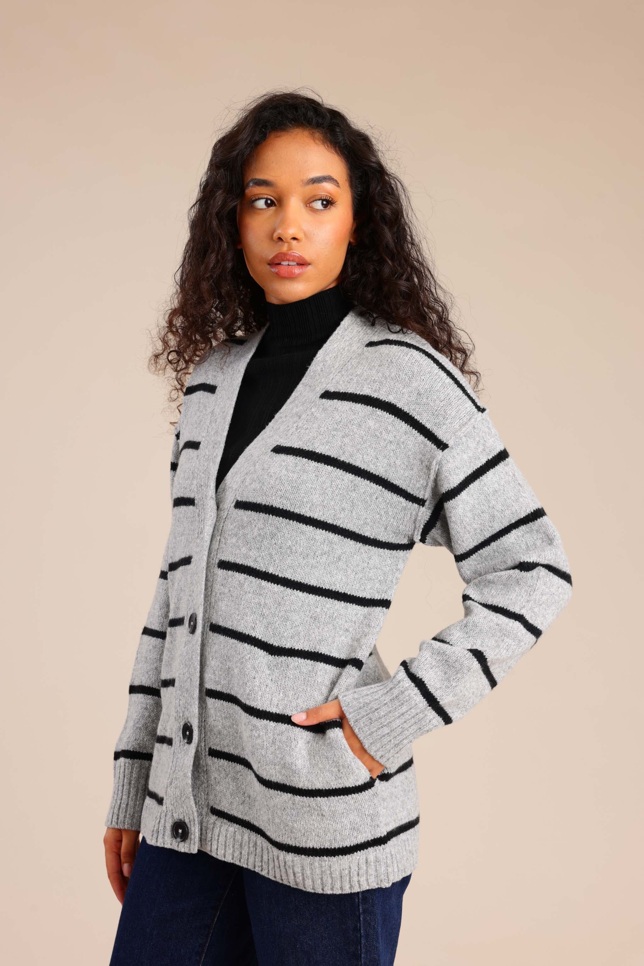 FOX נשים סריגים סריג קרדיגן סריג קרדיגן