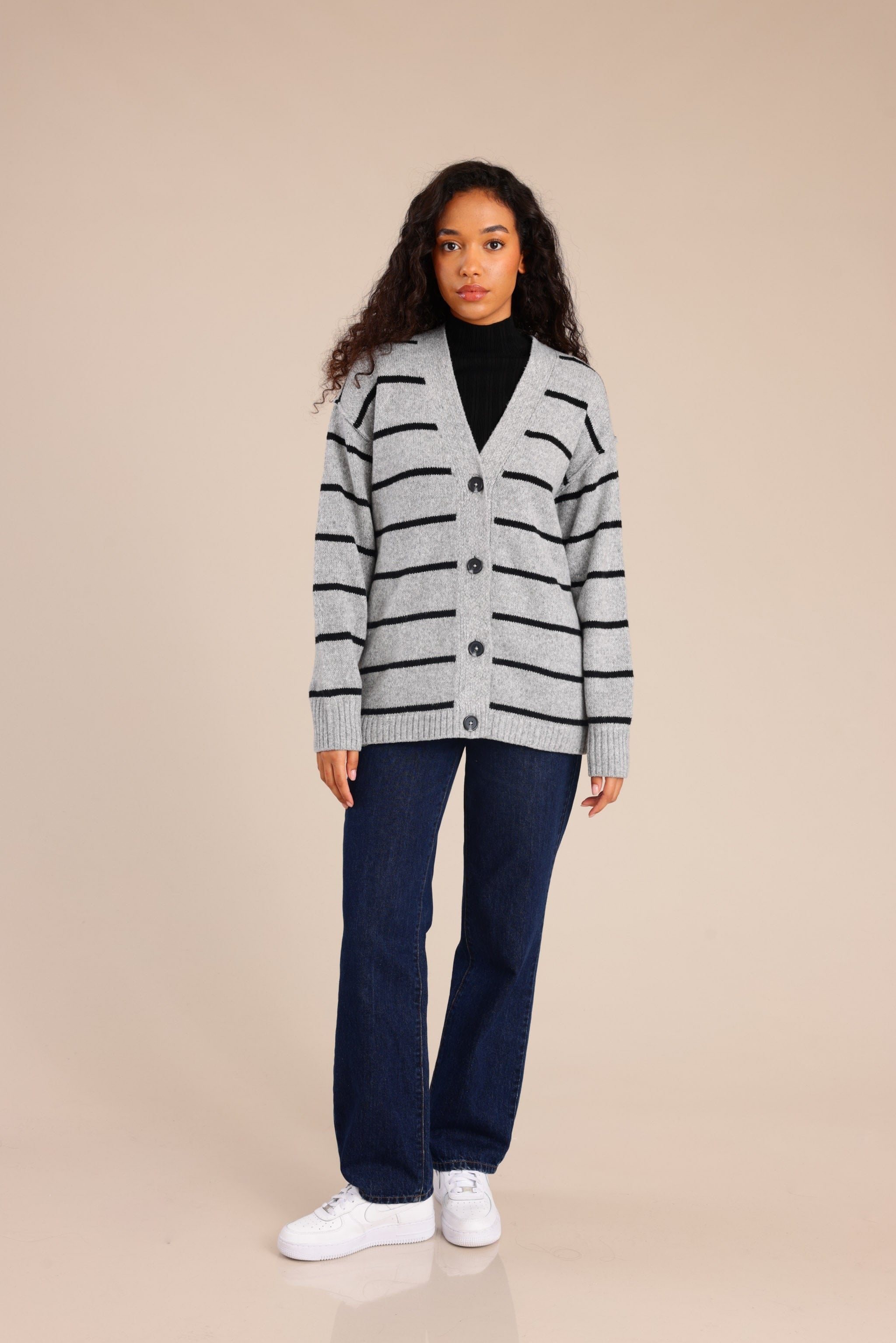 FOX נשים סריגים סריג קרדיגן סריג קרדיגן