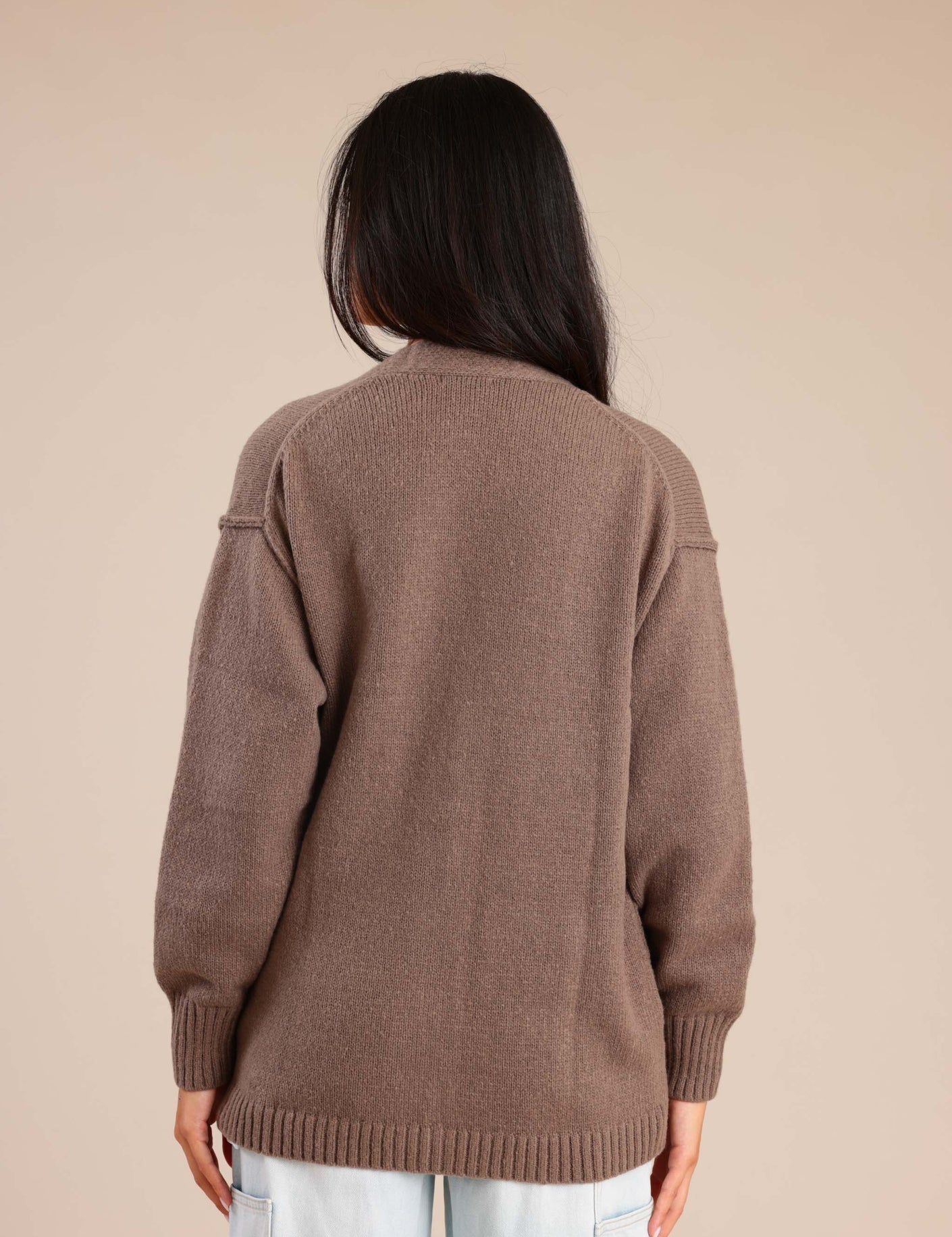 FOX נשים סריגים סריג קרדיגן סריג קרדיגן