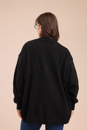 FOX פלאס נשים סריגים סריג קרדיגן| PLUS SIZE סריג קרדיגן| PLUS SIZE