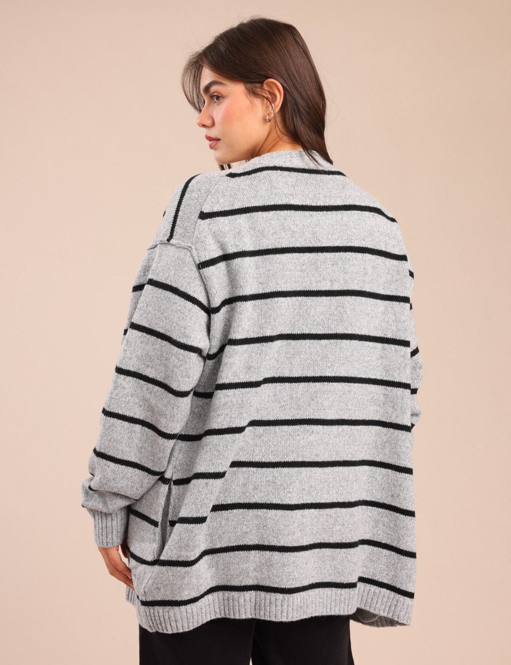 FOX פלאס נשים סריגים סריג קרדיגן| PLUS SIZE סריג קרדיגן| PLUS SIZE