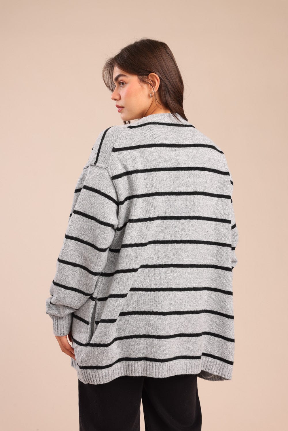 FOX פלאס נשים סריגים סריג קרדיגן| PLUS SIZE סריג קרדיגן| PLUS SIZE