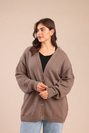 FOX פלאס נשים סריגים סריג קרדיגן| PLUS SIZE סריג קרדיגן| PLUS SIZE